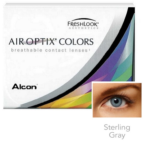 Air Optix Colors - Sterling Gray by Alcon (Easy comfort Style)